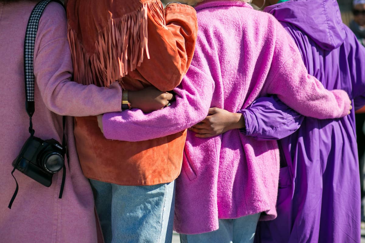 People connecting in community around recovery and mutual support.